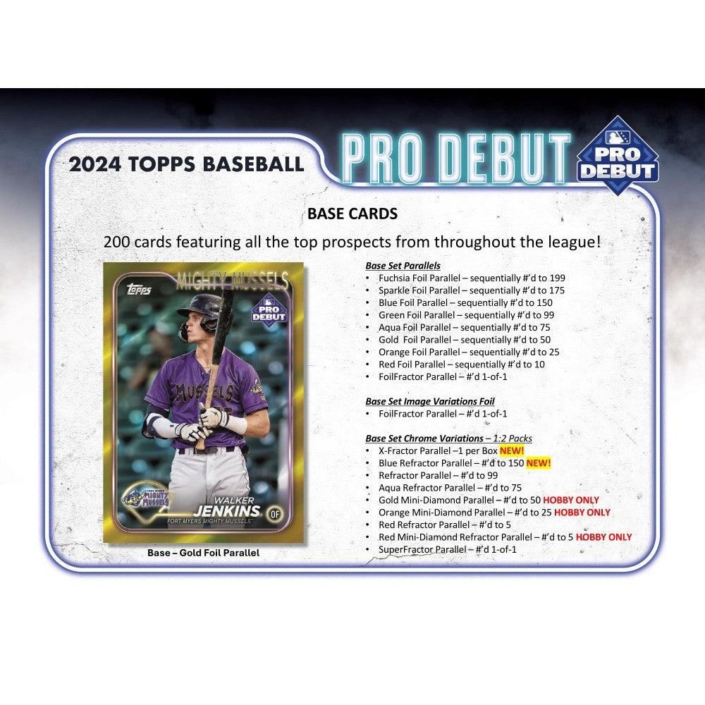 2024 Topps Pro Debut Baseball Jumbo Hobby Box
