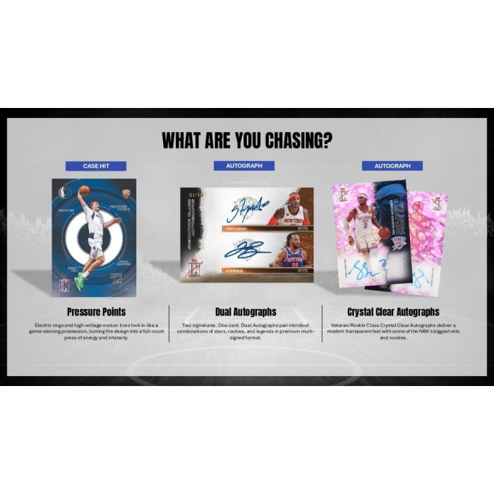 Promotional graphic for sports trading card packs with text 'What are you chasing?'