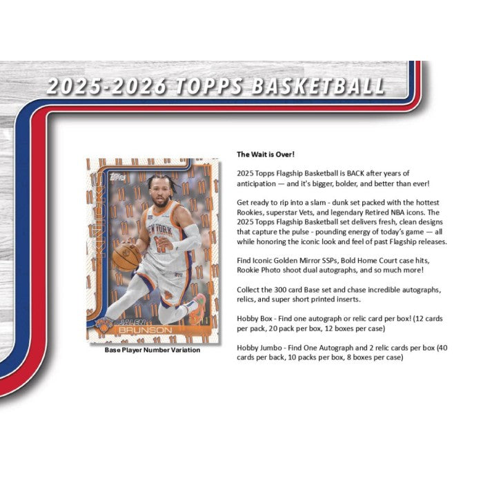 2025-2026 Topps Basketball Blaster Box
