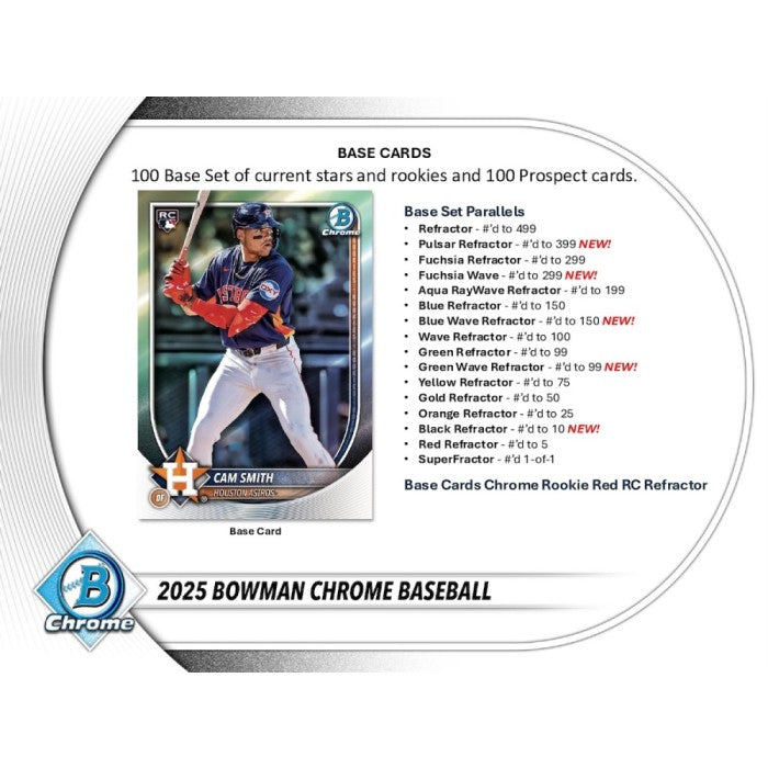 2025 Bowman Chrome Baseball Hobby Box