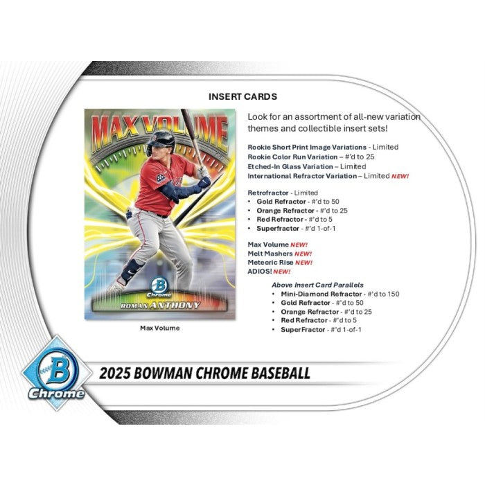 2025 Bowman Chrome Baseball Hobby Box