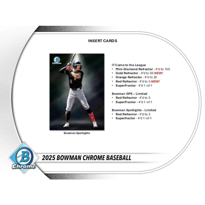 2025 Bowman Chrome Baseball Hobby Box