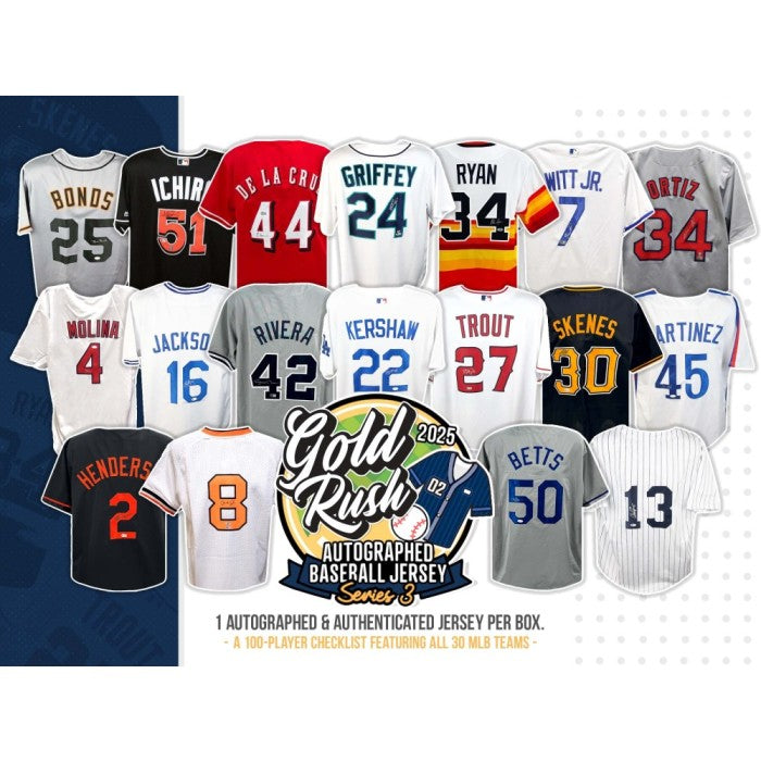 2025 Gold Rush Autographed Baseball Jersey, Series 3