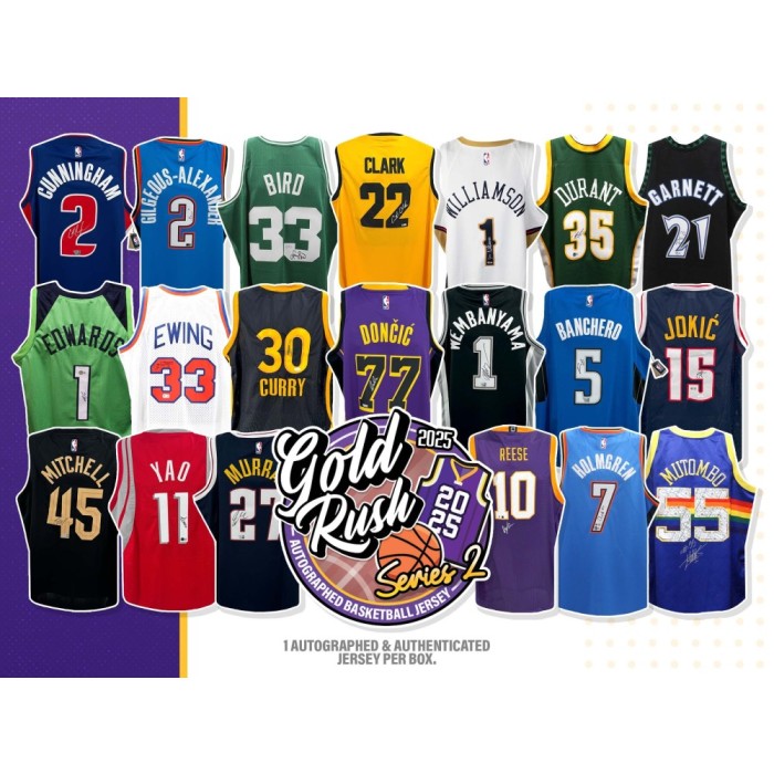 2025 Gold Rush Autographed Basketball Jersey Series 2 