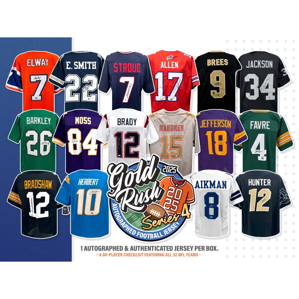 2025 Gold Rush Autographed Football Jersey Marketing Flyer