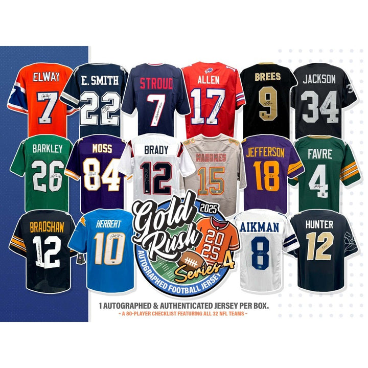 2025 Gold Rush Autographed Football Jersey Marketing Flyer