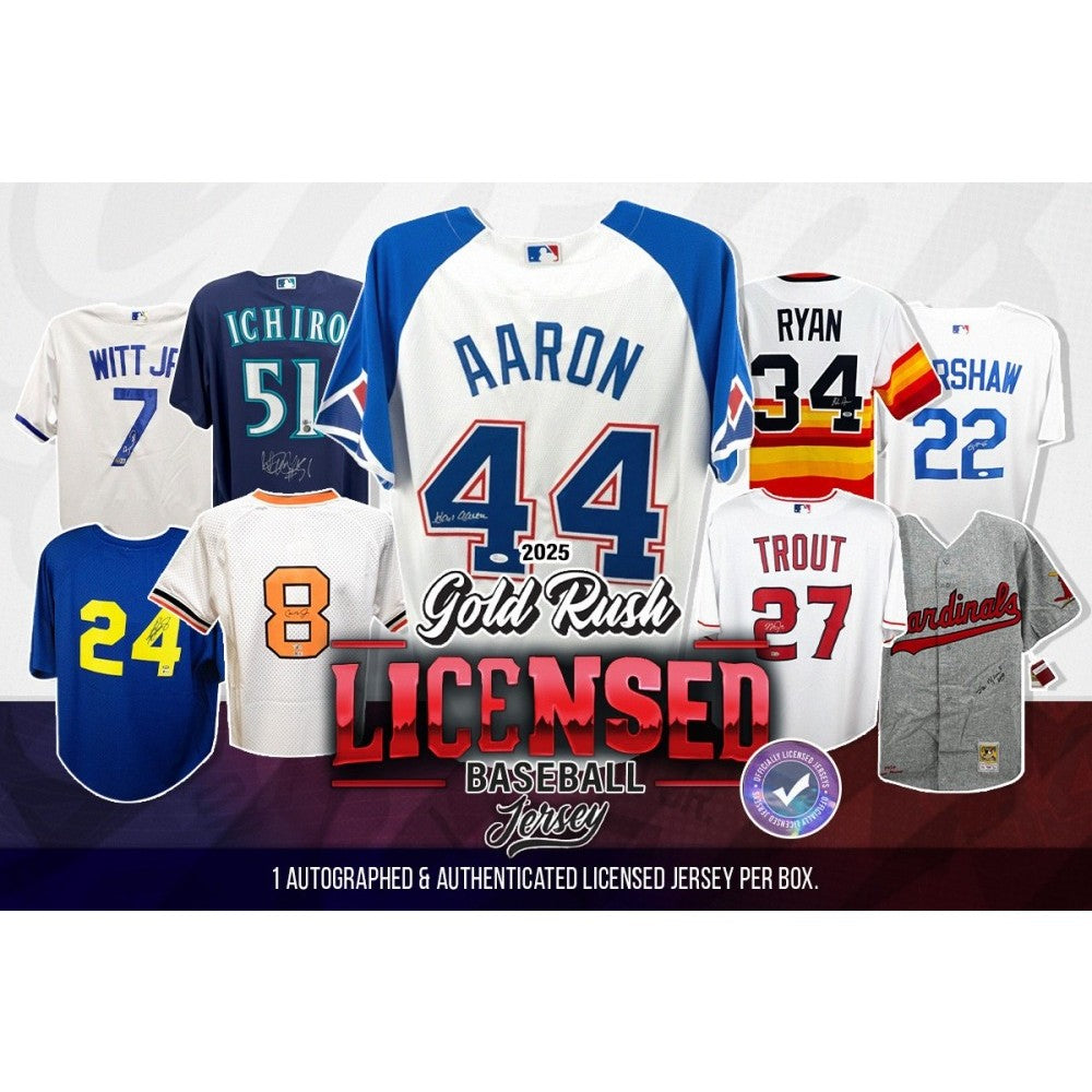 2025 Gold Rush Licensed Autographed Baseball Jersey