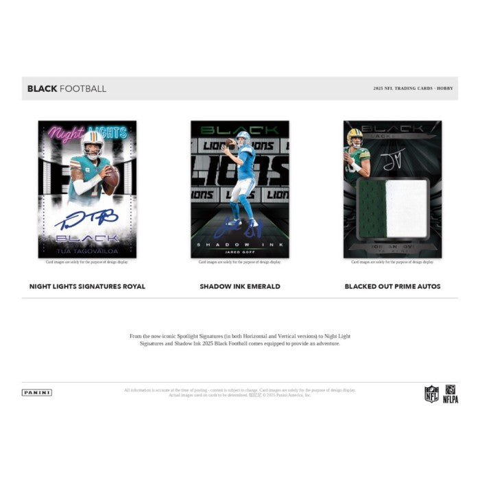 2025 Panini Black Football Hobby Box
