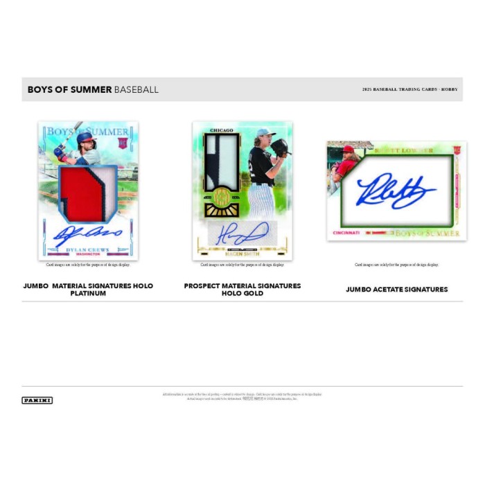 2025 Panini Boys of Summer Baseball Hobby Box