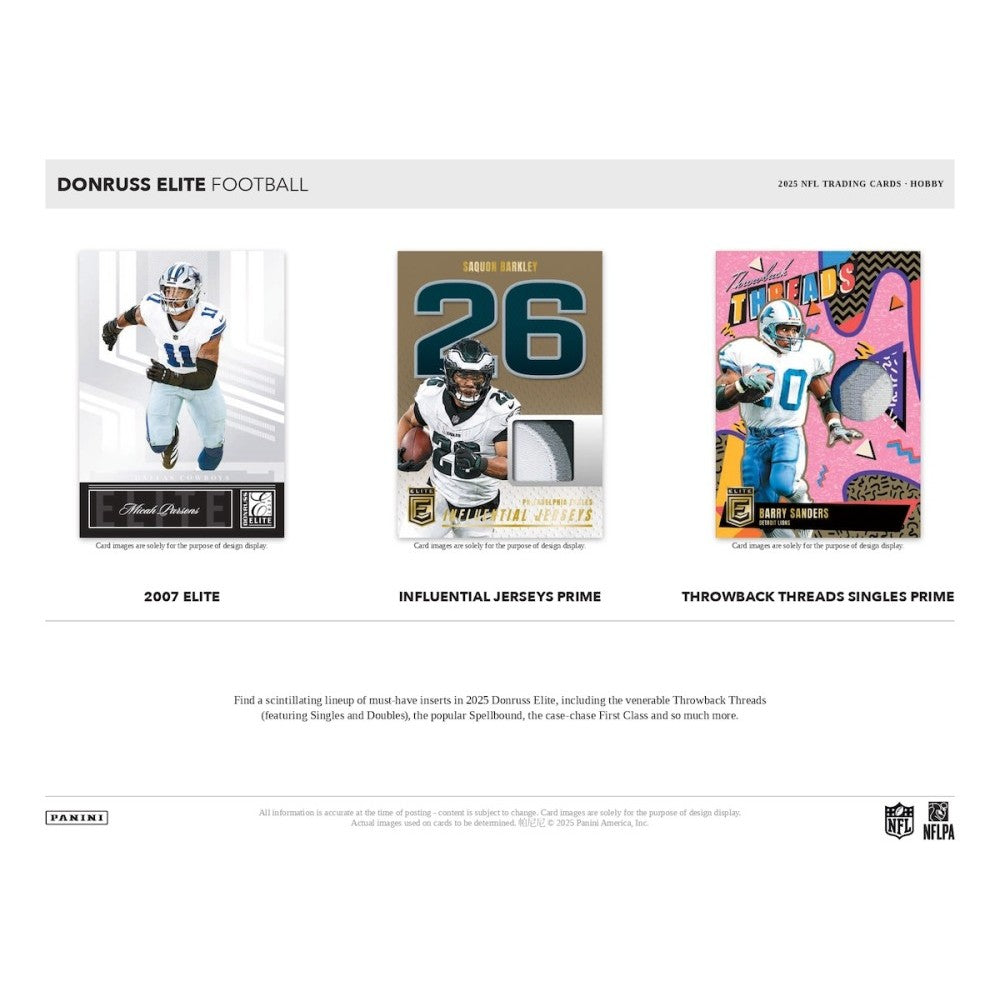 2025 Panini Donruss Elite Football Hobby Box