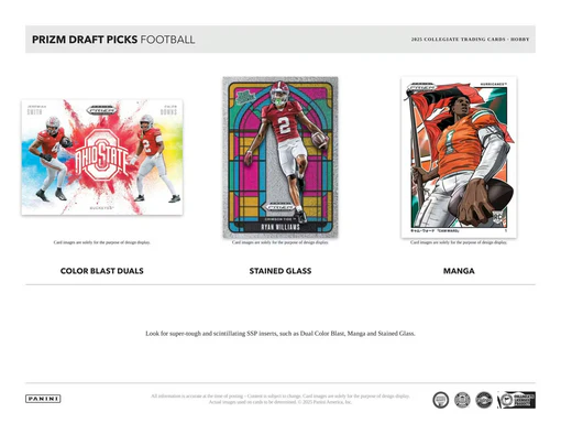 2025 Panini Prizm Draft Picks Collegiate Football Hobby Box