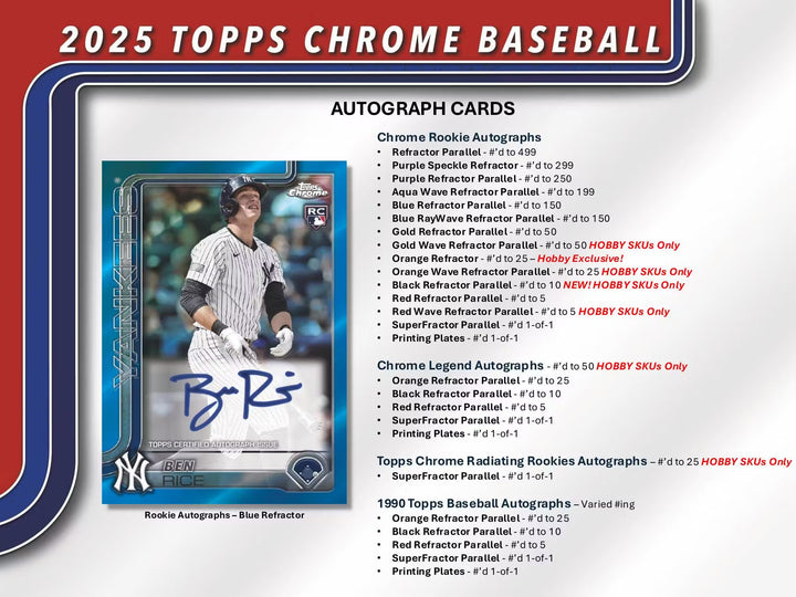2025 Topps Chrome Baseball Blaster Box