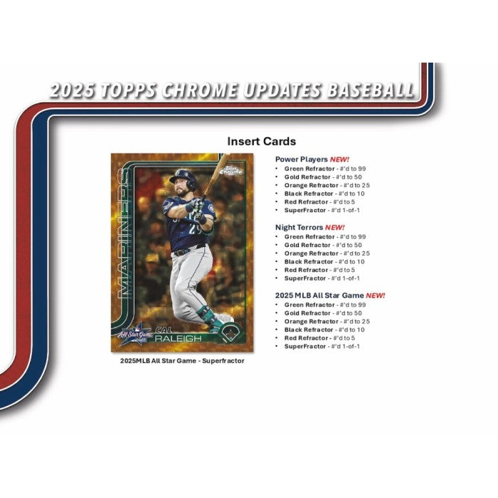 Baseball trading card with player image and product details on a white background