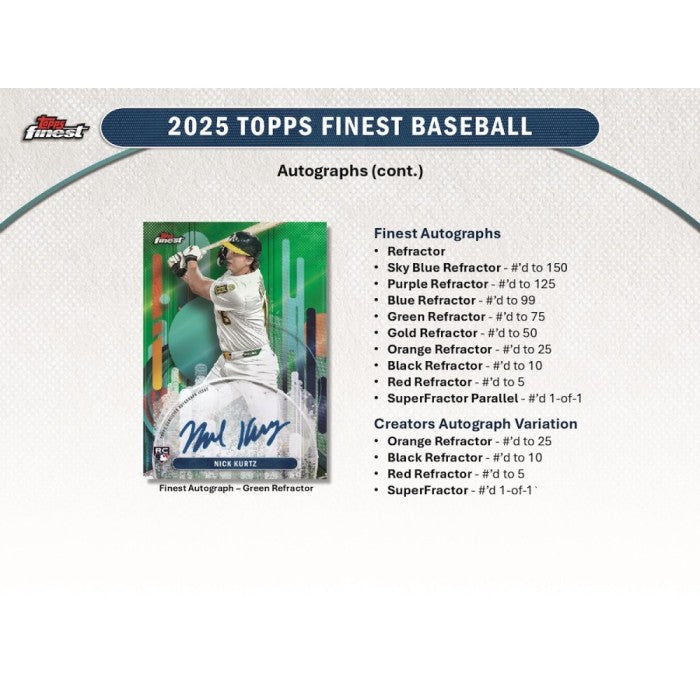 2025 Topps Finest Baseball Hobby Box