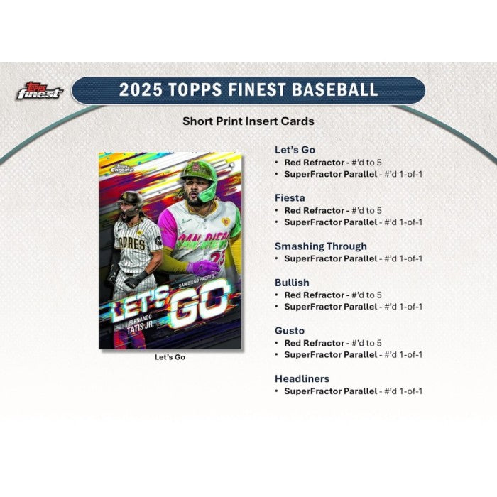 2025 Topps Finest Baseball Hobby Box