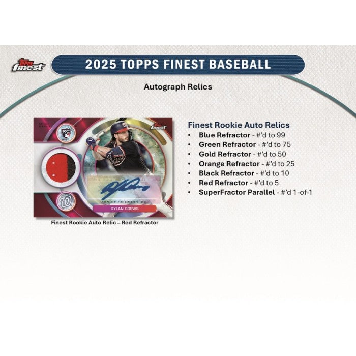 2025 Topps Finest Baseball Hobby Box
