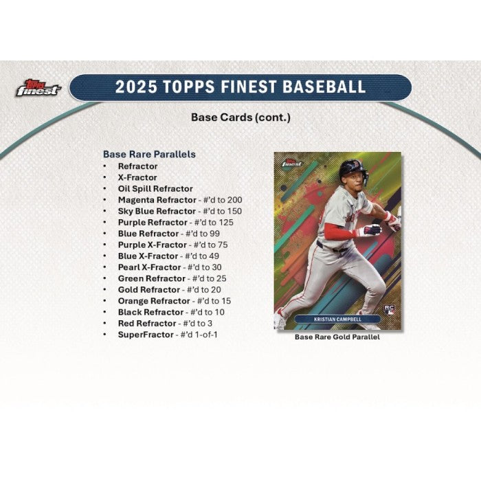 2025 Topps Finest Baseball Hobby Box