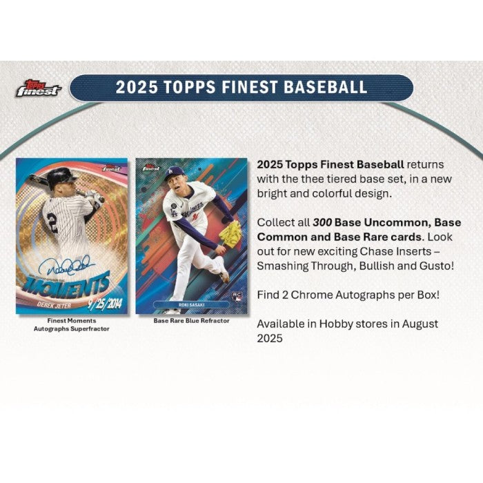 2025 Topps Finest Baseball Hobby Box