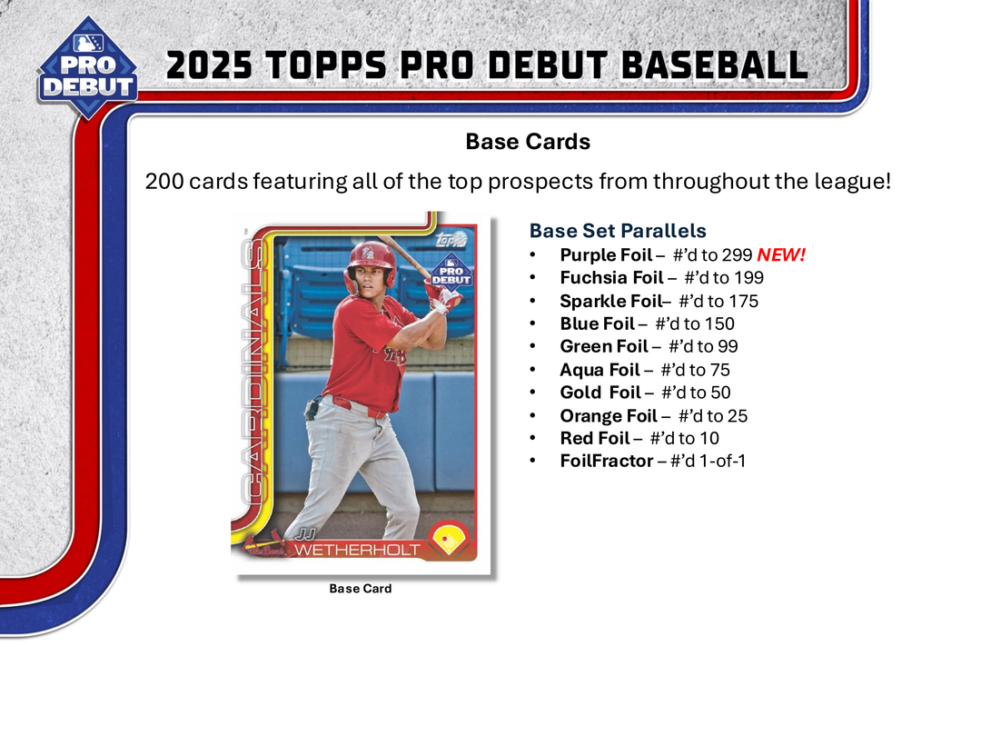 2025 Topps Pro Debut Baseball Jumbo Hobby Box