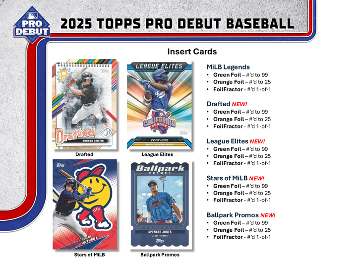 2025 Topps Pro Debut Baseball Jumbo Hobby Box