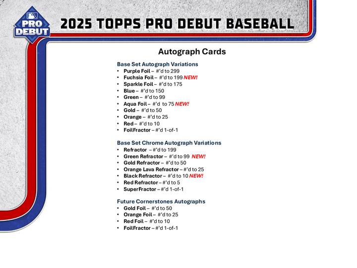 2025 Topps Pro Debut Baseball Jumbo Hobby Box