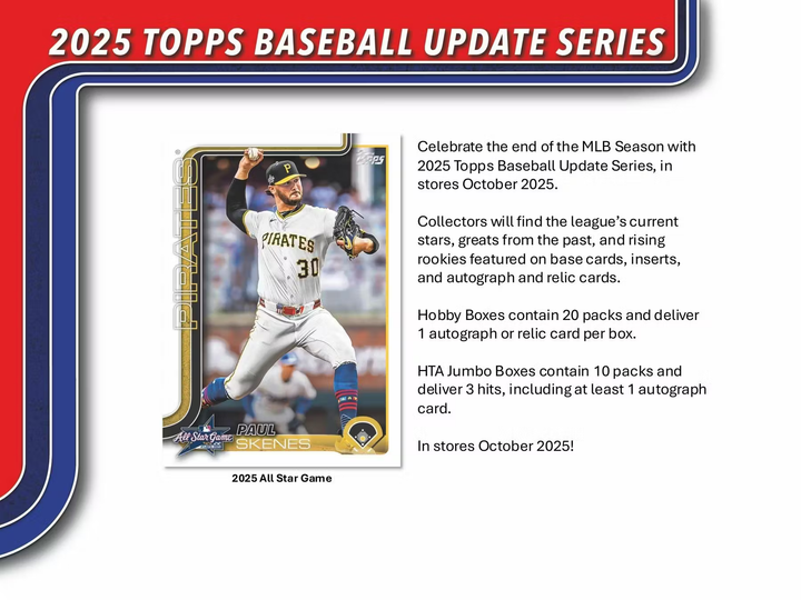 2025 Topps Update Series Baseball Jumbo Hobby Box