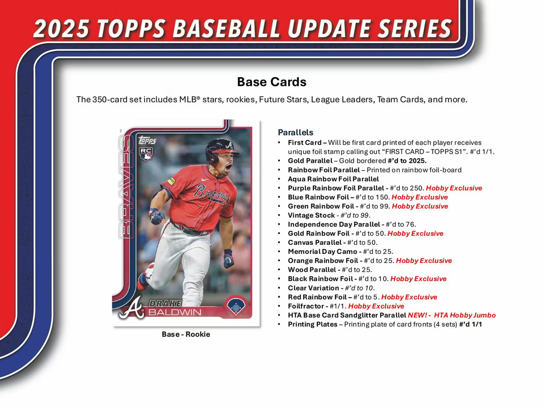 2025 Topps Update Series Baseball Jumbo Hobby Box