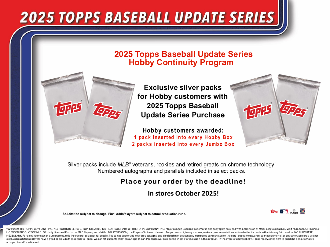 2025 Topps Update Series Baseball Hobby Box