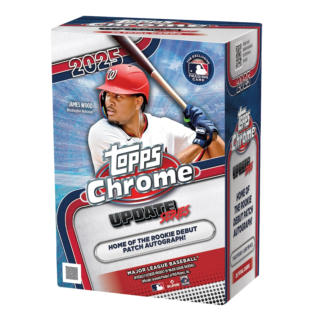 Topps Chrome baseball trading card pack with a player on the cover