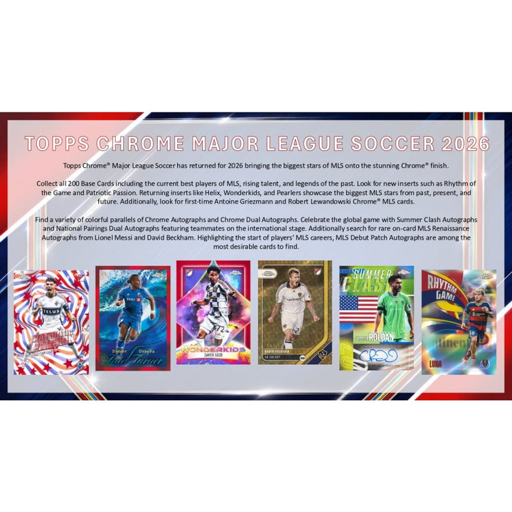 2026 Topps Chrome MLS Soccer Hobby Box