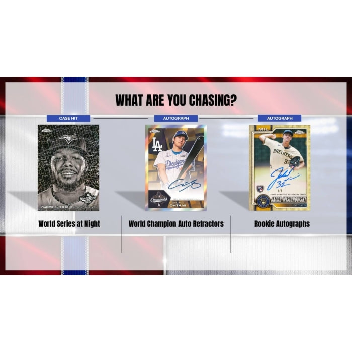 A promotional image of the 2026 Topps Chrome Baseball trading cards on a white background. 