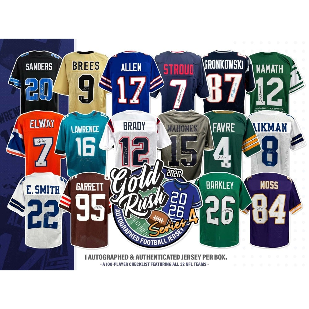 2026 Gold Rush Autographed Football Jersey, Series 4