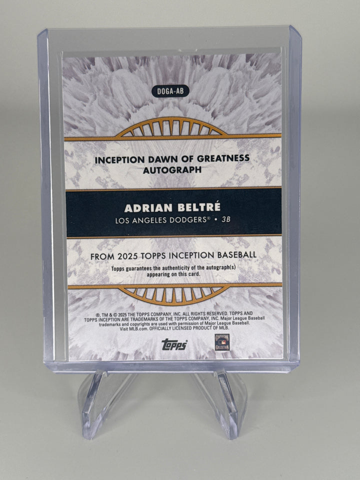 Adrian Beltre 2025 Topps Inception Dawn of Greatness Auto, 34/50