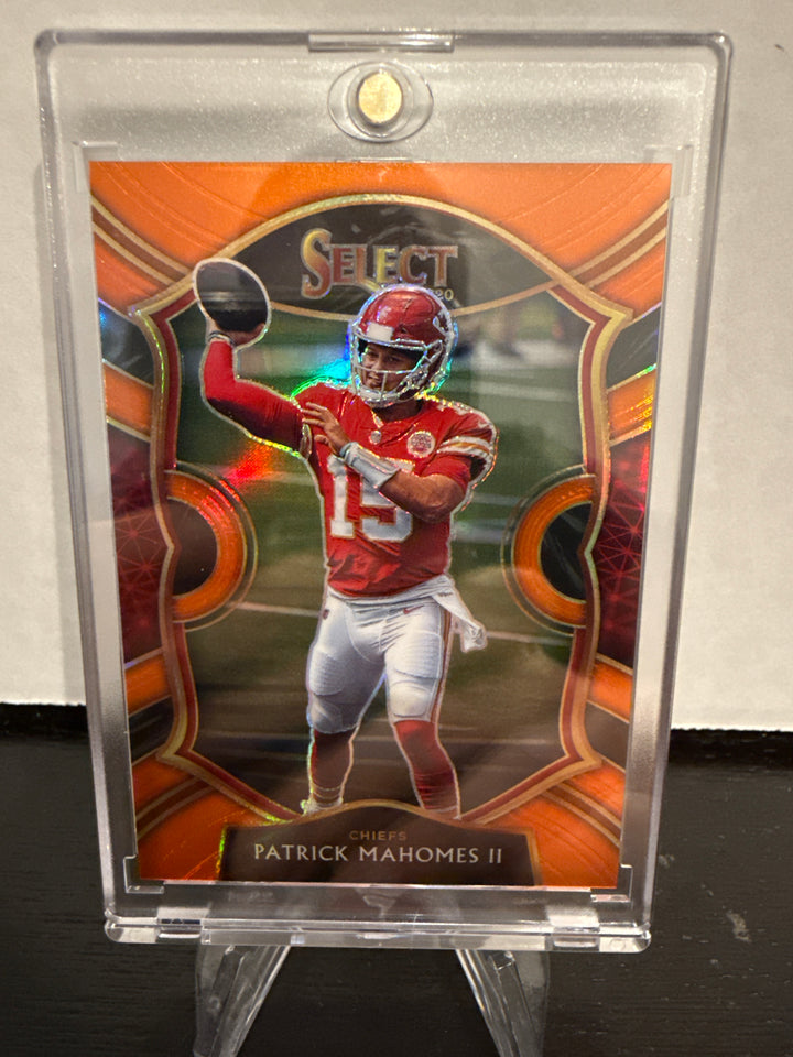 Patrick Mahomes 2020 Panini Select Orange Prizm, 14/49