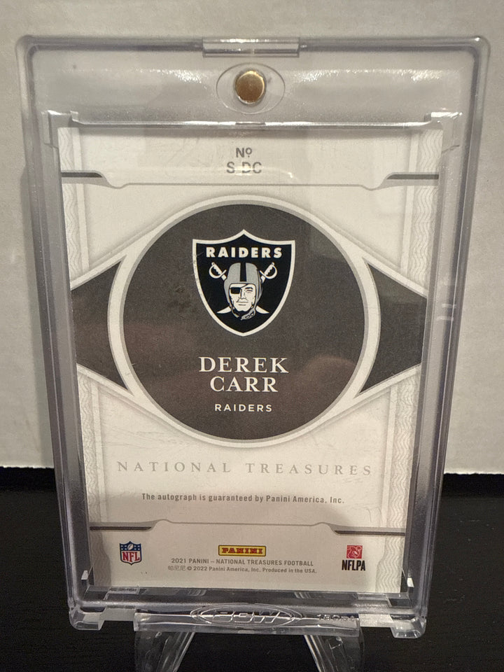 Derek Carr 2021 Panini National Treasures Auto, 07/49