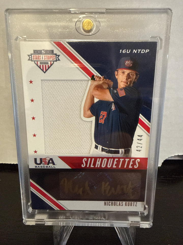 Nick Kurtz 2020 Panini USA Stars & Stripes Patch Auto, 42/44