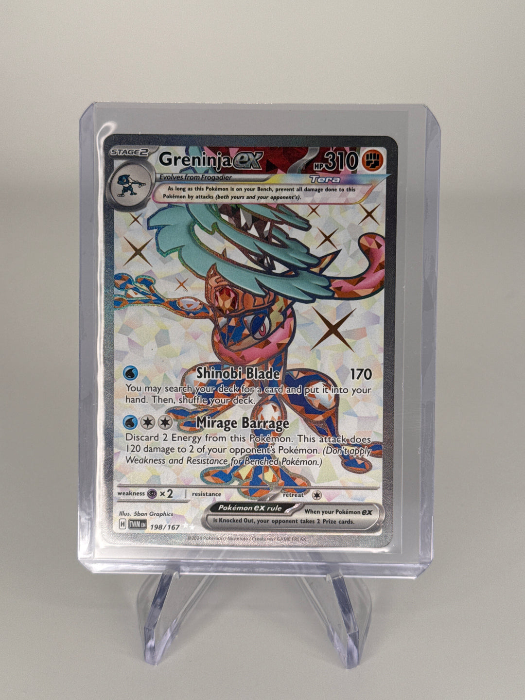 Pokemon TCG 2023 Greninja EX Twighlight Full Art Ultra Rare, 198/167