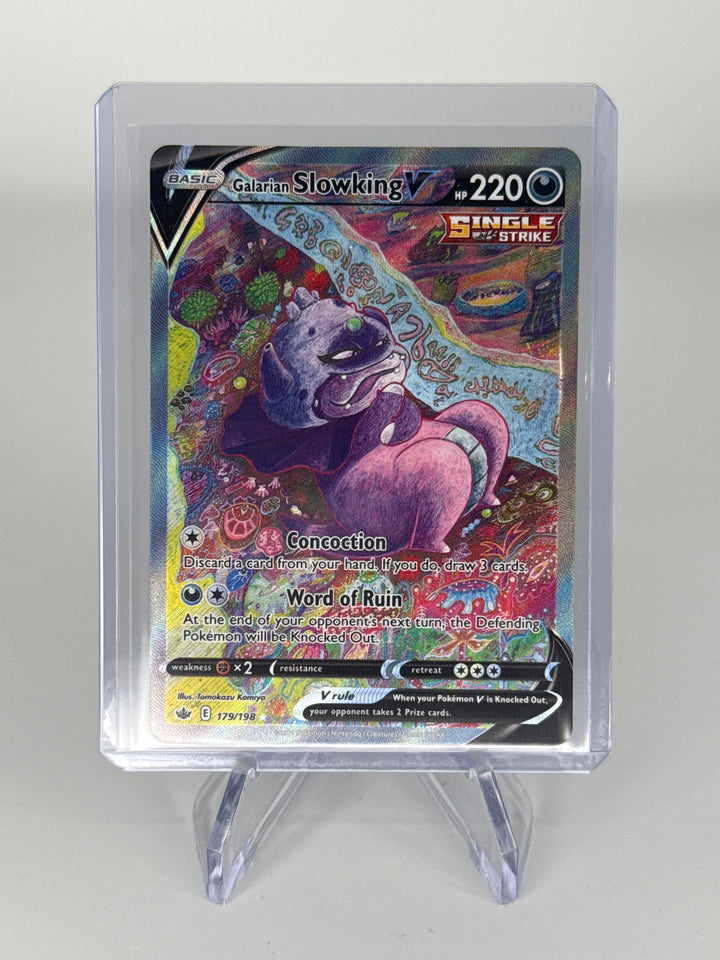 Pokemon TCG 2021 Galarian Slowking V Chilling Reign Alt Art, 179/198