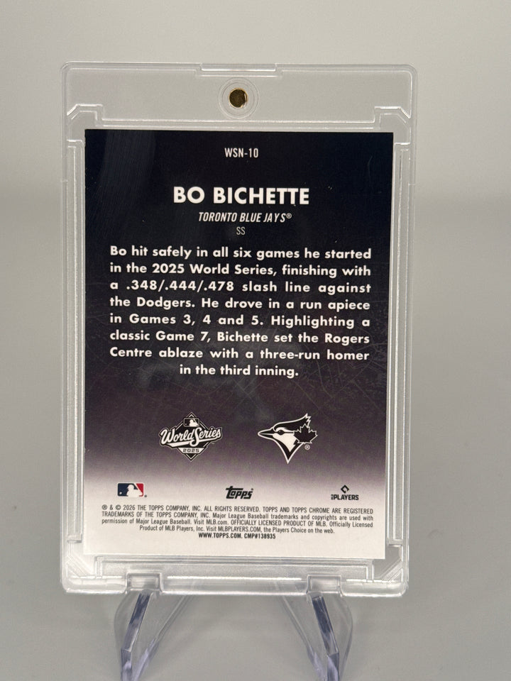 Bo Bichette 2026 Topps Chrome Topps World Series at Night SSP Case Hit