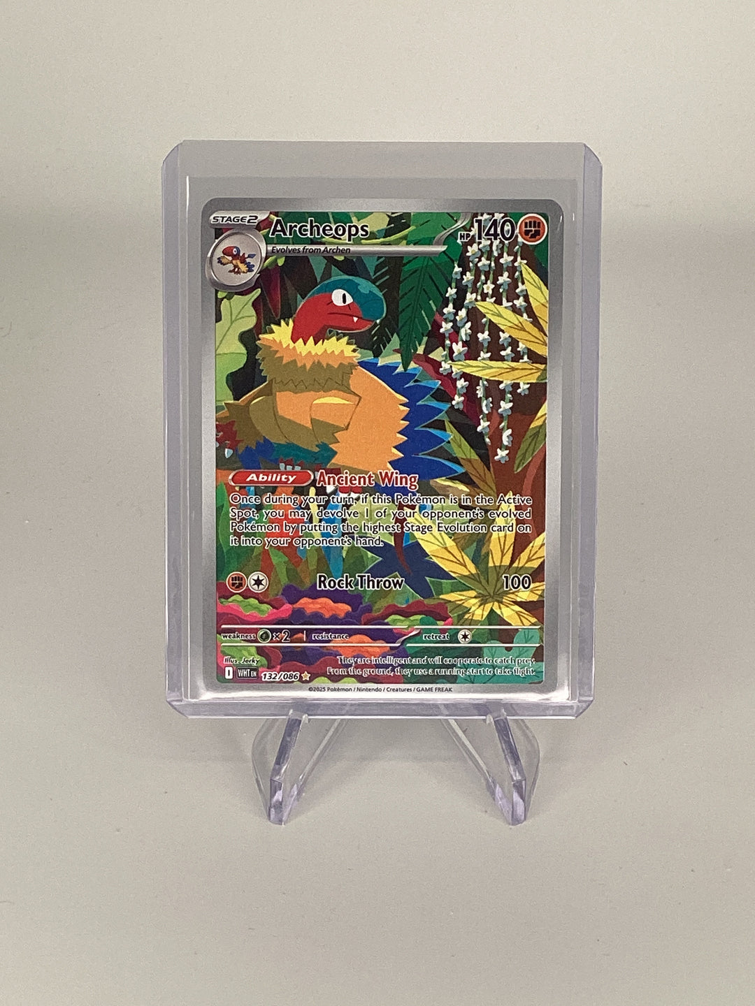 Pokemon TCG 2025 Archeops White Flare Full Art, 132/086