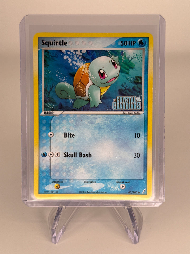 Pokemon TCG 2006 Squirtle EX Crystal Guardians Stamped Holo, 63/100