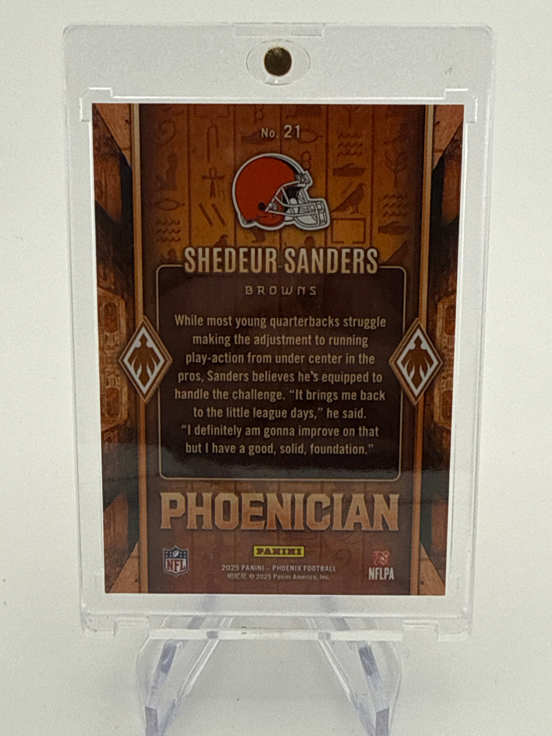 Shedeur Sanders 2025 Panini Phoenix Phoenician Rookie Case Hit