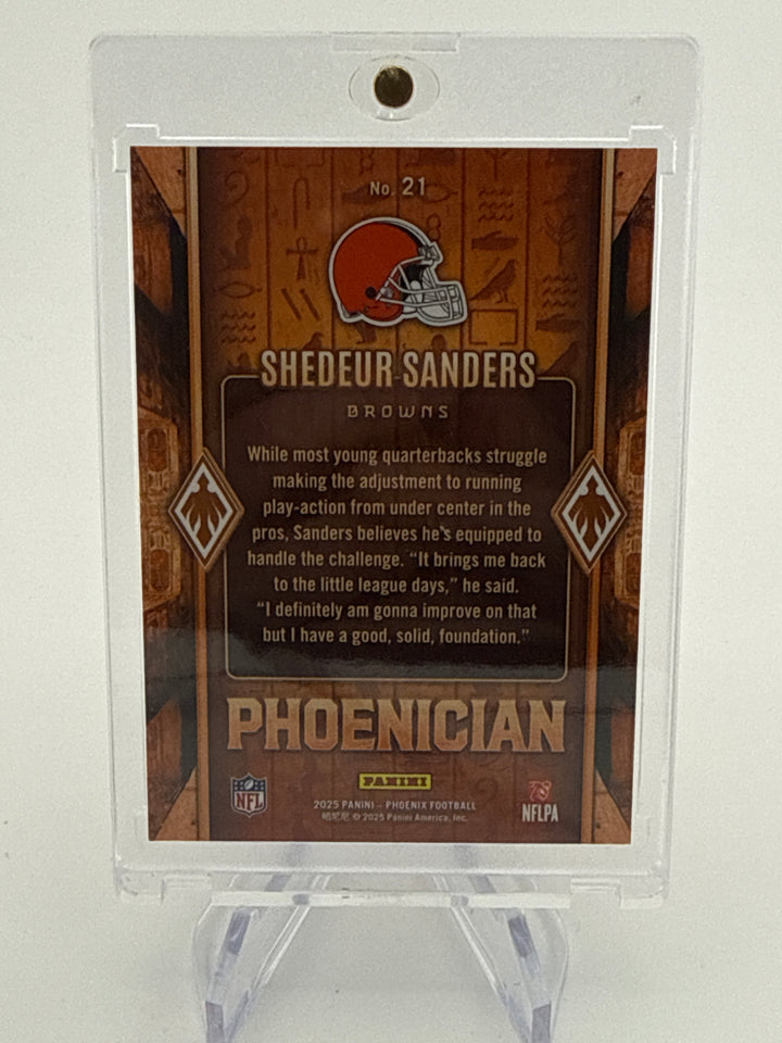 Shedeur Sanders 2025 Panini Phoenix Phoenician Rookie Case Hit