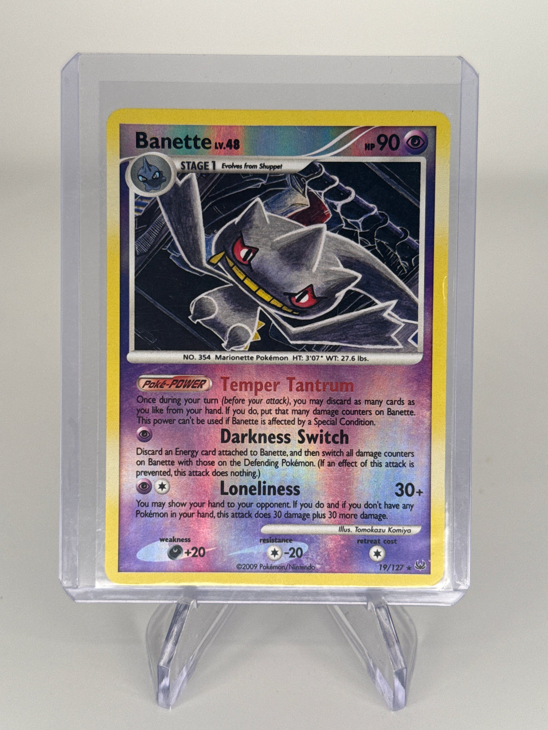 Pokemon TCG 2009 Banette LV. 48 Platinum Rare Holo, 19/127
