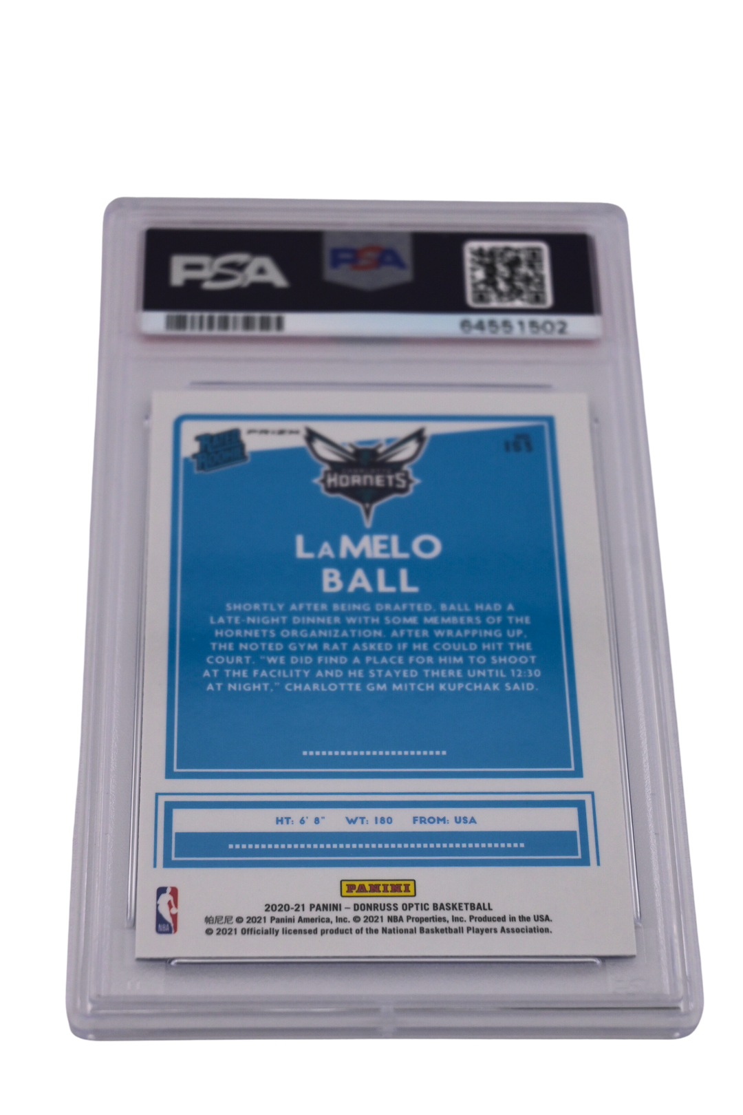 2020 Donruss Optic LaMelo Ball Blue Velocity Rookie Card #153