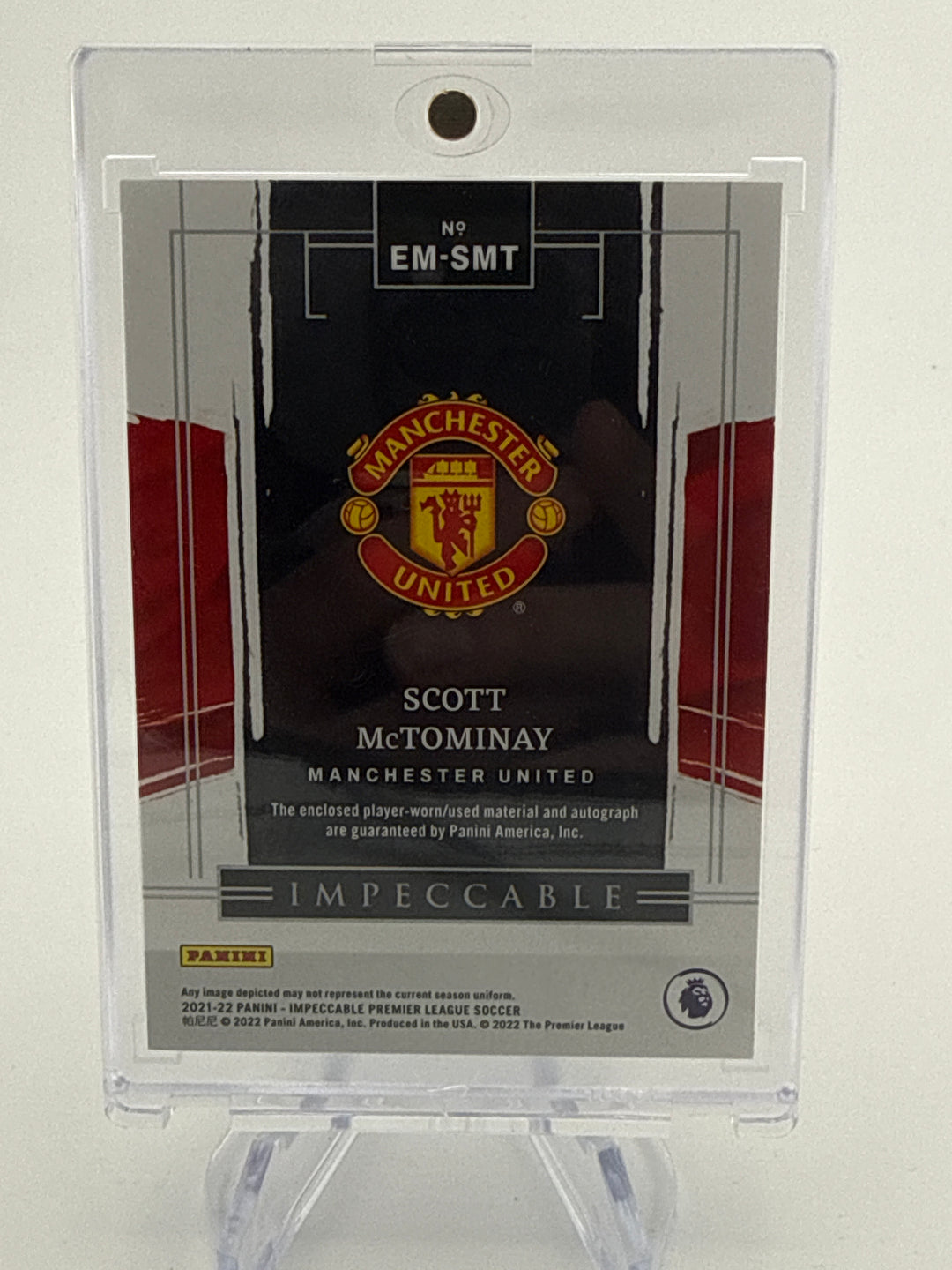 Scott McTominay 2021-2022 Panini Impeccable Extravagance Auto Relic, 03/25