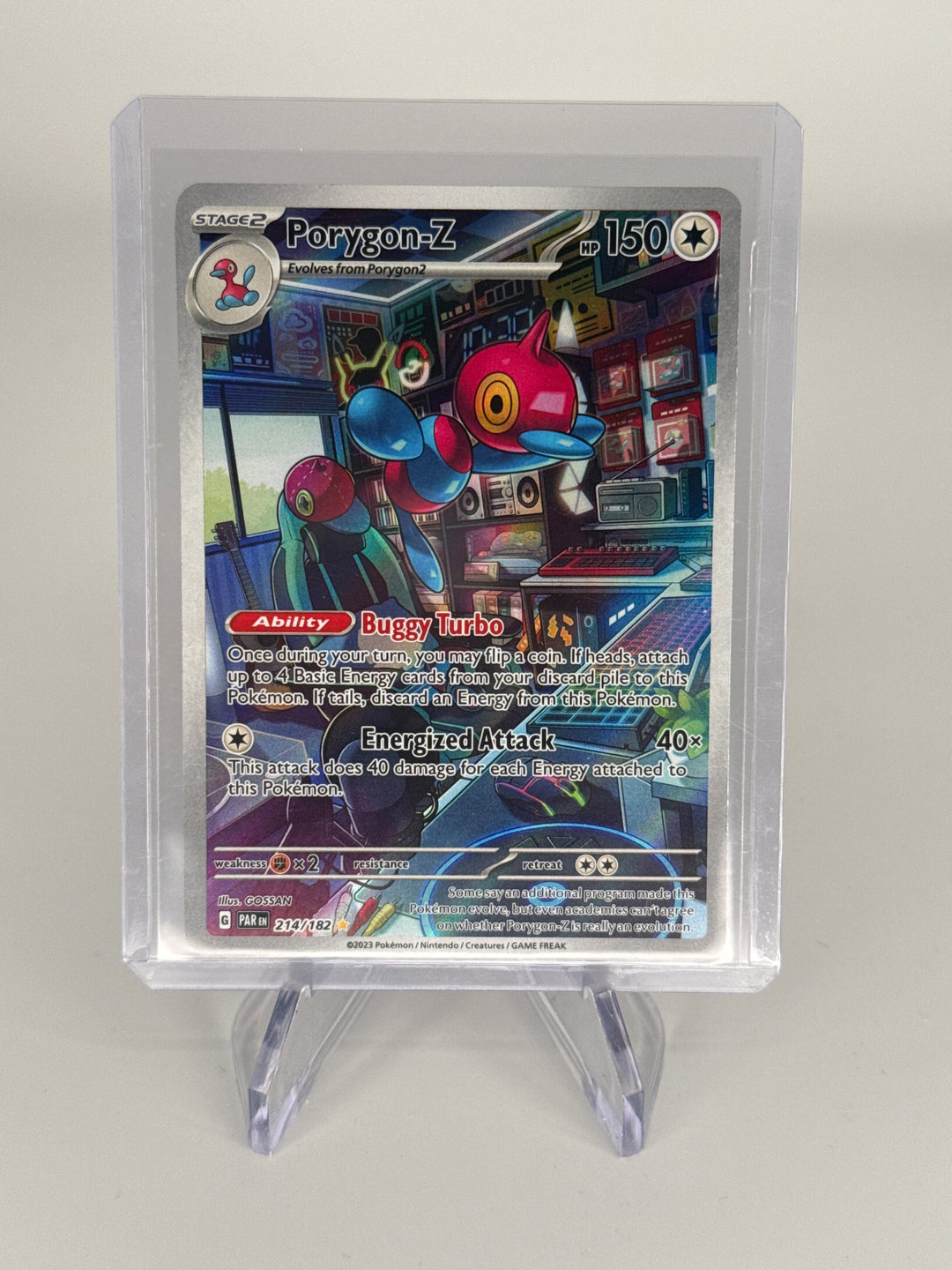 Pokemon TCG 2023 Porygon-Z Paradox Rift Full Art Illustration Rare, 214/182