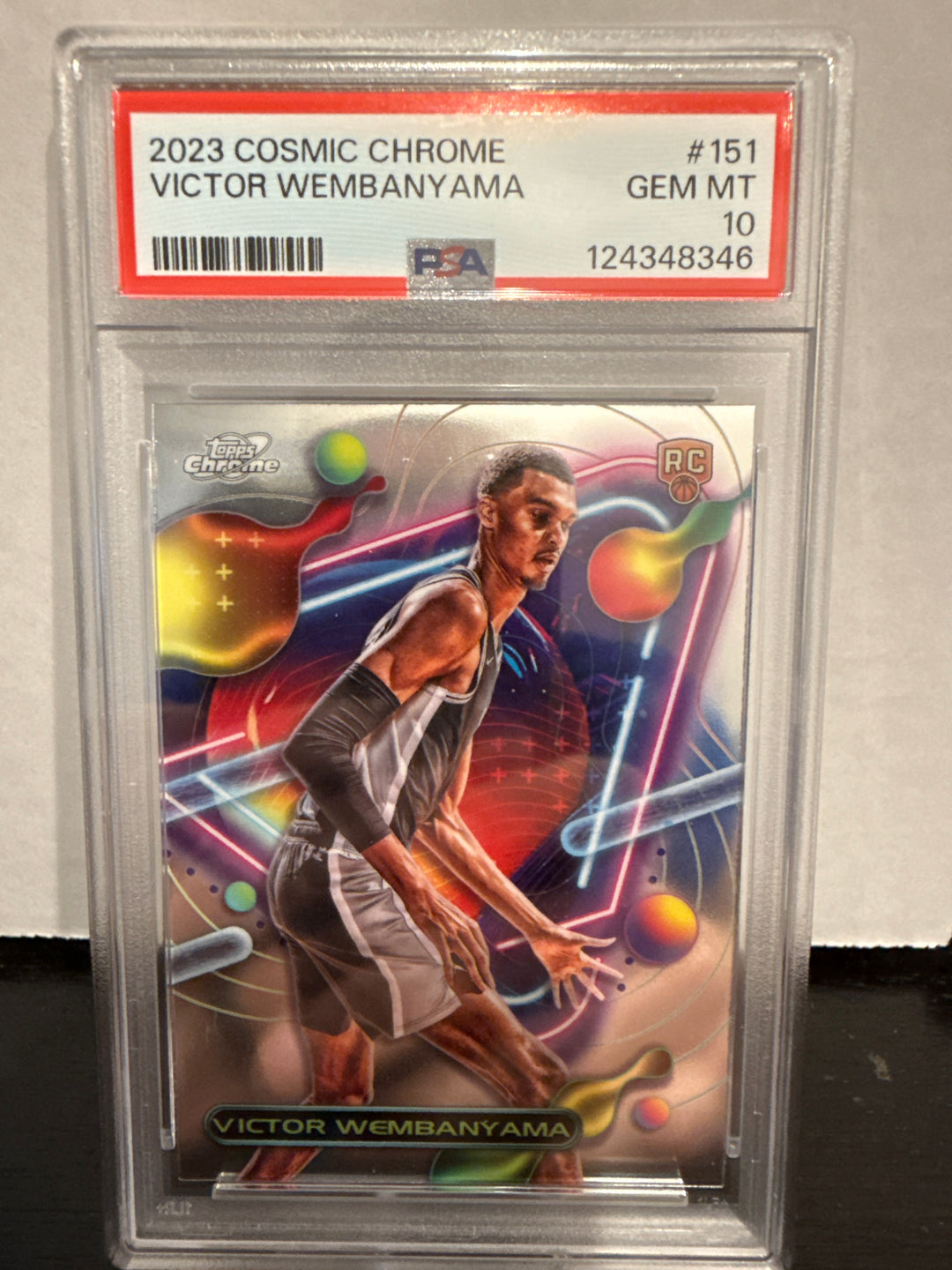 Victor Wembanyama 2023 Topps Chrome Cosmic Rookie, PSA 10 Gem Mint