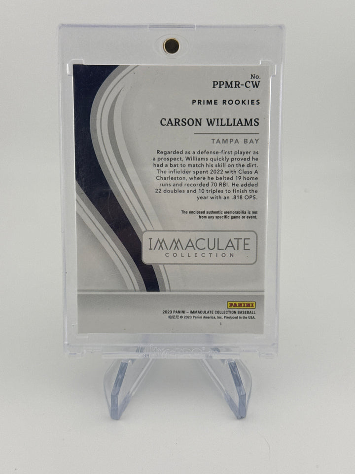 Carson Williams 2023 Panini Immaculate Dual Relic Emerald, 1/5