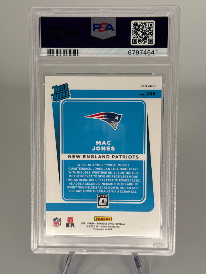Mac Jones 2021 Panini Donruss Optic Pink Rated Rookie, PSA 10 Gem Mint